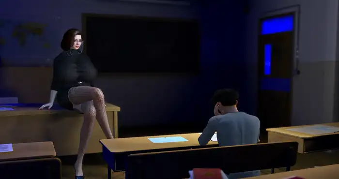 Brainocn 5月新作：小志与顾老师 极品黑丝长腿教师的特殊辅导 [3D动漫/小马大车/NTR]